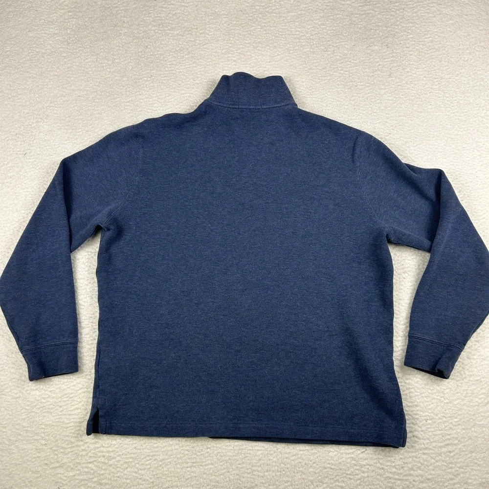 Polo Ralph Lauren Sweater Mens Big Large‎ 1/4 Zip Pullover Blue Logo Casual